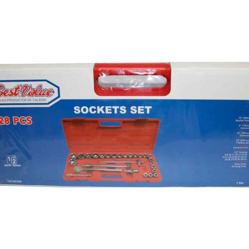JGO SOCKET DE 28 PCS MANDO 1/2 BEST VAL