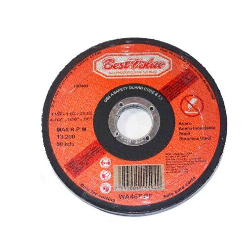 DISCO CORTAR ACERO INOX 41/2 X1/16