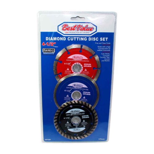 SET DISCOS DIAMANTADOS 4 1/2 3PCS BEST VALUE