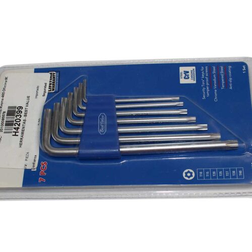 JGO LLAVES TORX LARGAS 7 PCS CRV