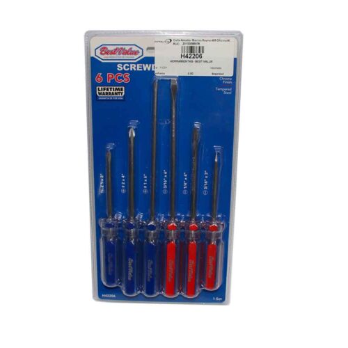 JGO DESTORNILLADOR 6PCS BESTVALUE BLISTE.