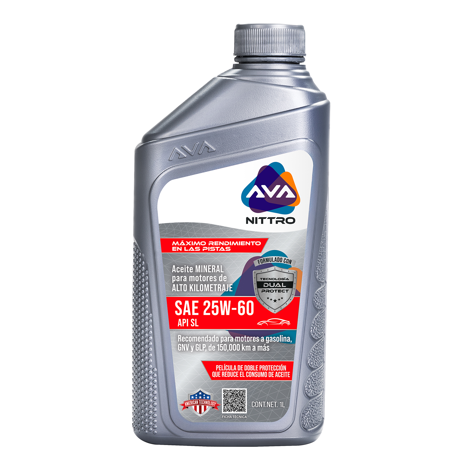 AVA NITTRO SAE 25W 60 SL 1L (FRONTAL)