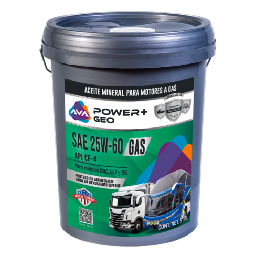 AVA POWER + GEO 25W60 GAS API CF4 (BAL 5 GAL)