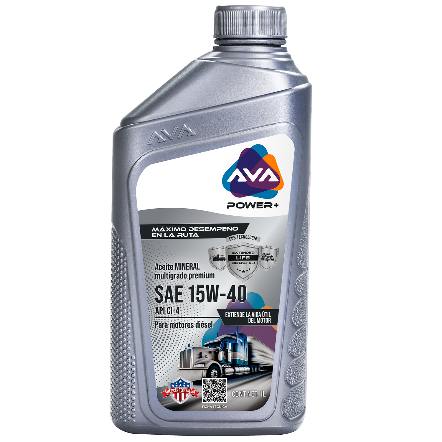 AVA POWER + MINERAL SAE 15W40 API CI4 1LT