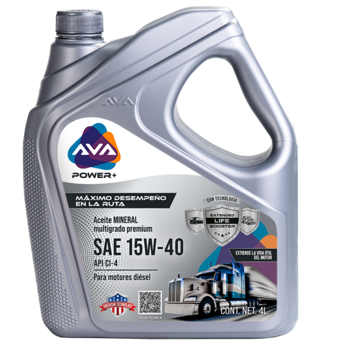 AVA POWER + MINERAL SAE 15W40 API CI4 (CAJA 3X4LT)