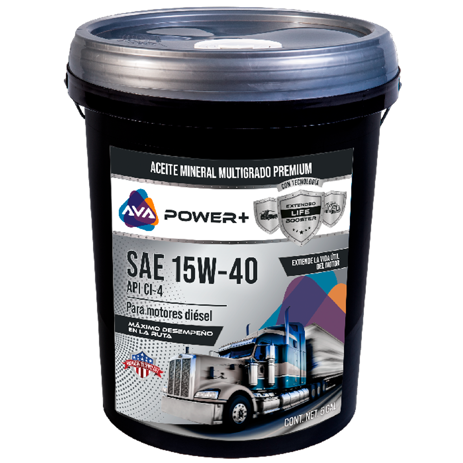 AVA POWER + MINERAL SAE 15W40 API CI4 (BAL 5 GAL) | Renusa