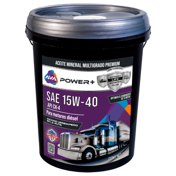 AVA POWER + MINERAL SAE 15W40 API CK4 (BAL 5 GAL) | Renusa