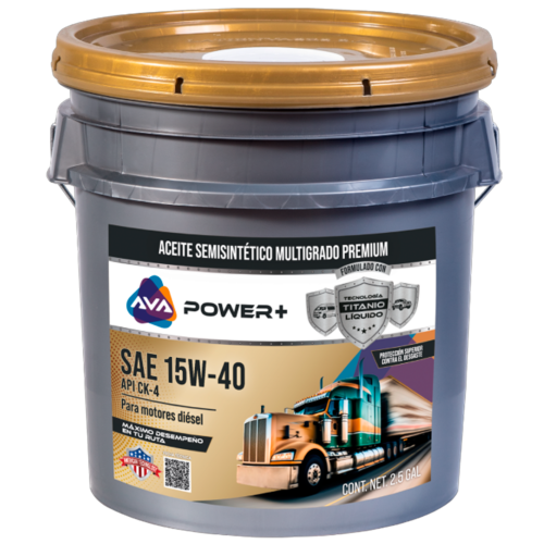 AVA POWER + SEMISINTETICO SAE 15W40 API CK4 (MBAL 2.5 GAL)