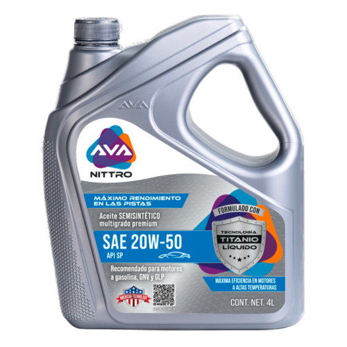 AVA Nittro Semi Sintético SAE 20W50 API SP (CAJA 3X4GAL)
