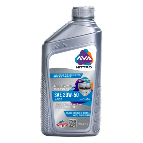 AVA NITTRO SEMISINTÉTICO SAE 20W50 API SP (CAJA 12X1LT)