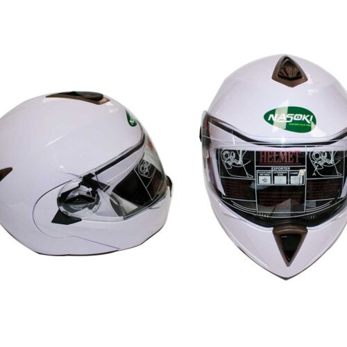 CASCO FLIP-UP HELMET DOUBLE VISOR ABS DOT (COLOR BLANCO) – TALLA XL