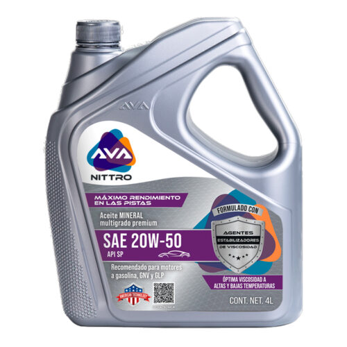 AVA NITTRO MINERAL SAE 20W50 API SP (CAJA 3X4LT)