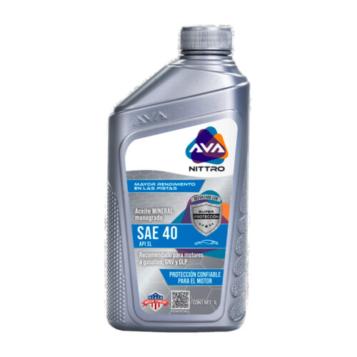 AVA NITTRO MINERAL SAE 40 API SL  (CAJA 12X1LT)